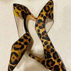 Boden animal print heels shoe pony hair size 7